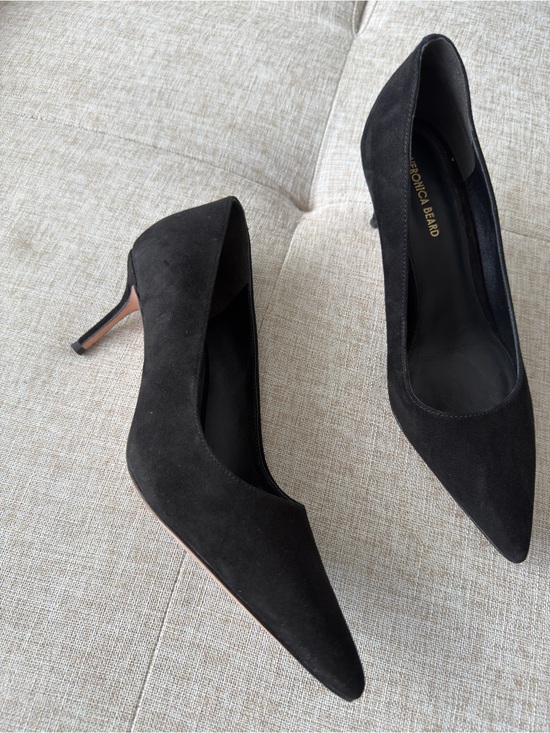Veronica Beard Shoes - Veronica Beard Black Suede Pointed Pumps